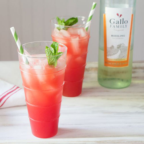 50+ Best Recipes for Fresh Watermelon - Watermelon Wine Cooler with Lime