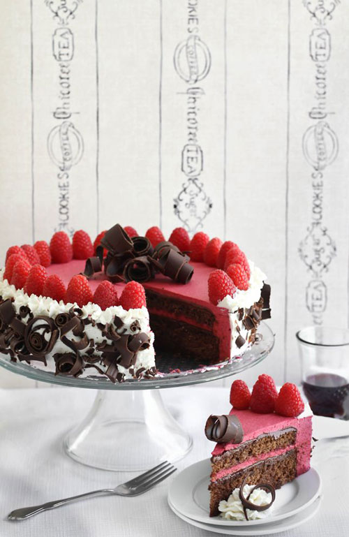 50+ Best Recipes for Fresh Raspberries - Chocolate Raspberry Bavarian Torte