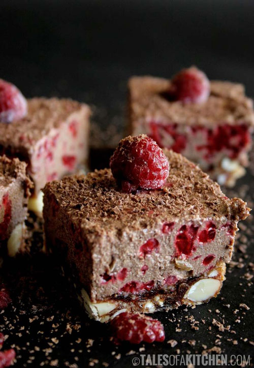 50+ Best Recipes for Fresh Raspberries - Nutella Raspberry Slice