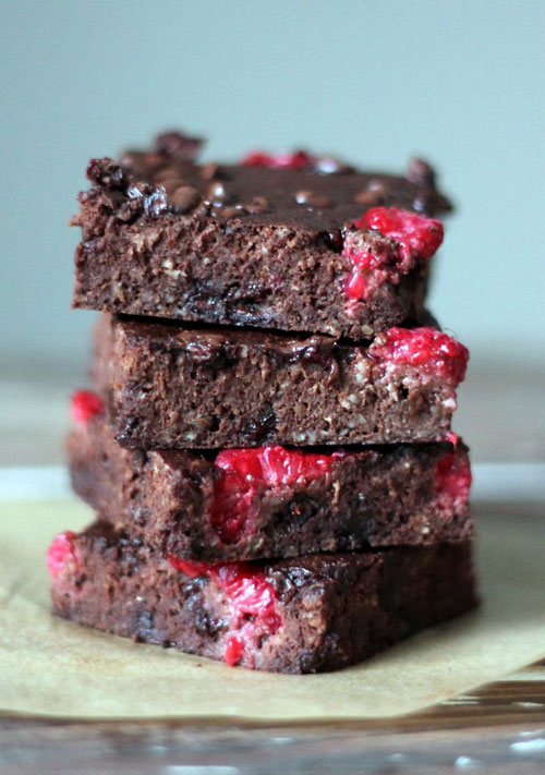 50+ Best Recipes for Fresh Raspberries - Raspberry Chocolate Chip Protein Brownies
