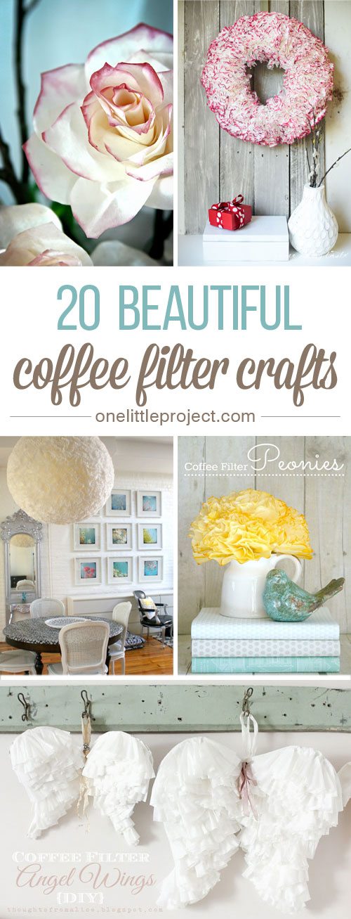 20 Beautiful Coffee Filter Crafts - Even if you don't drink coffee, you are going to LOVE these!