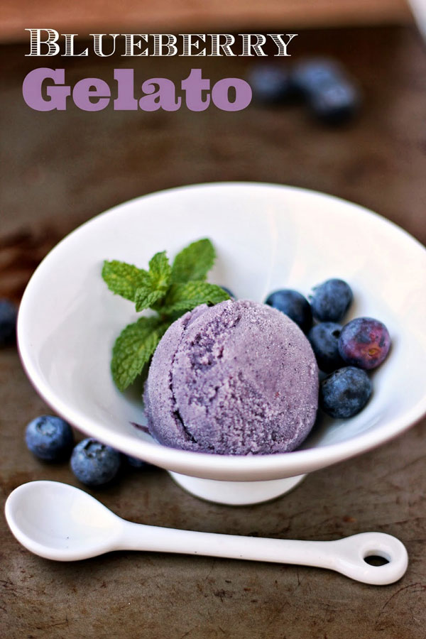 50+ Best Ice Cream Recipes - Blueberry Gelato