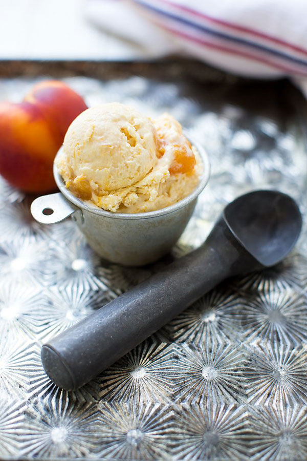 50+ Best Ice Cream Recipes - Caramelized Peach Ice Cream
