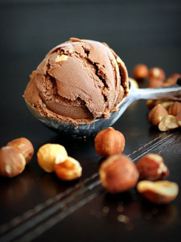 50+ Best Ice Cream Recipes - Chocolate Cardamom Ice Cream with Roasted Hazelnuts