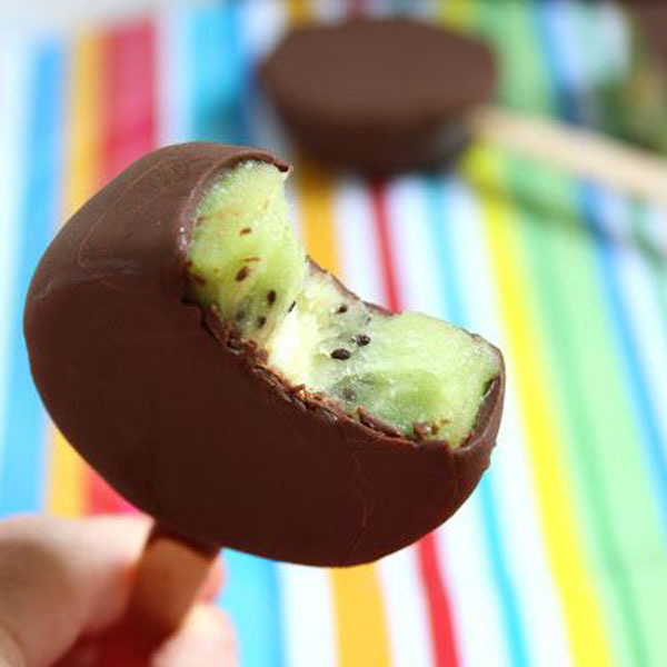 50+ Best Kiwi Recipes - Chocolate Kiwi Popsicles