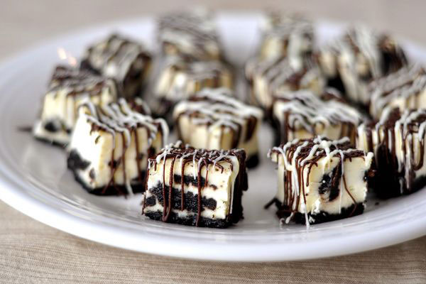 50+ Best Squares and Bars Recipes - Oreo Cheesecake Bites