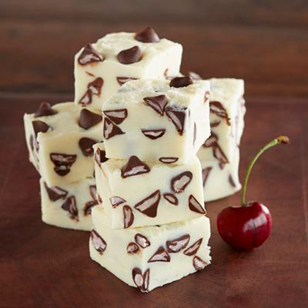 50+ Best Squares and Bars Recipes - Premier White Fudge with Cherry Flavored Filled DelightFulls