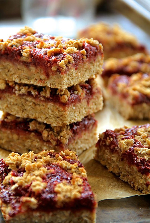 50+ Best Squares and Bars Recipes - Strawberry Banana Oat Bars