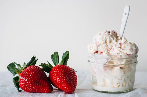 50+ Best Ice Cream Recipes - Strawberry Buttermilk Ice Cream