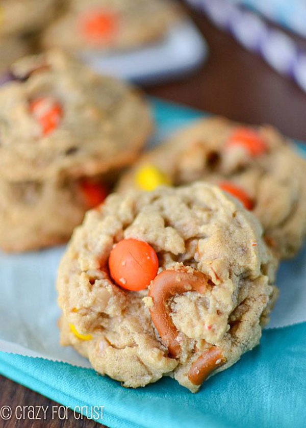 50+ Best Cookie Recipes - Toffee Pretzel Peanut Butter Cookies