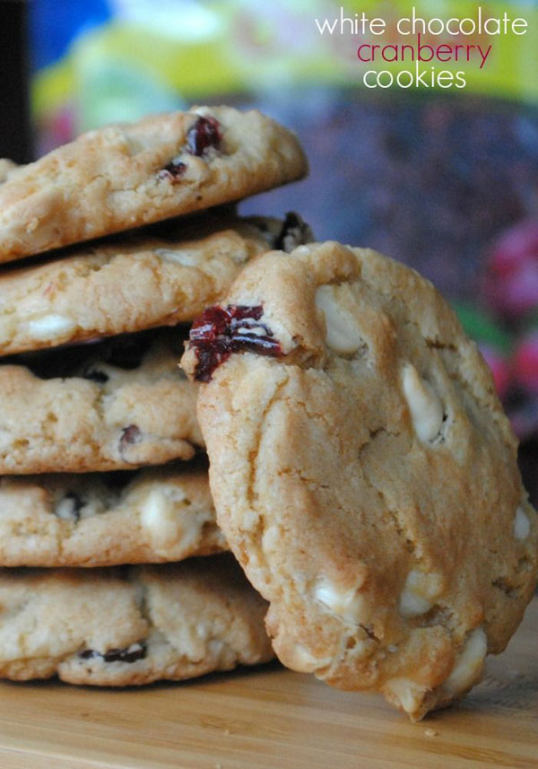 50+ Best Cookie Recipes - White Chocolate and Cranberry Cookie