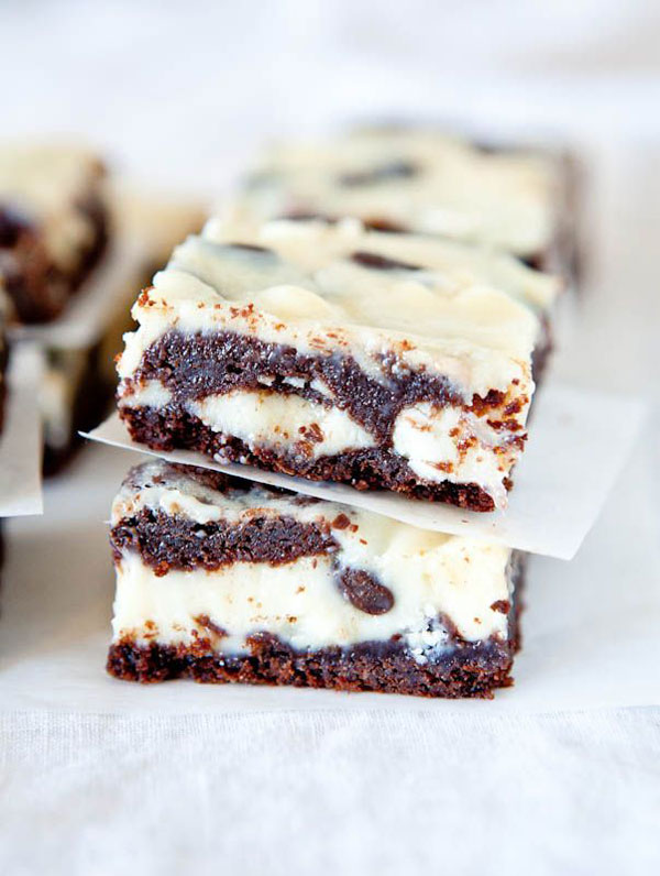 50+ Best Squares and Bars Recipes - White and Dark Chocolate Cream Cheese Chocolate Cake Bars