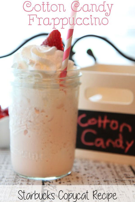 50+ Homemade Starbucks Recipes - Cotton Candy Frappuccino