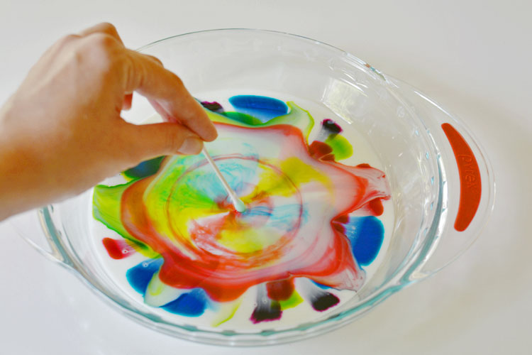 This color changing milk experiment was MESMERIZING! All of the colors danced, and swirled, and chased each other into amazing patterns.