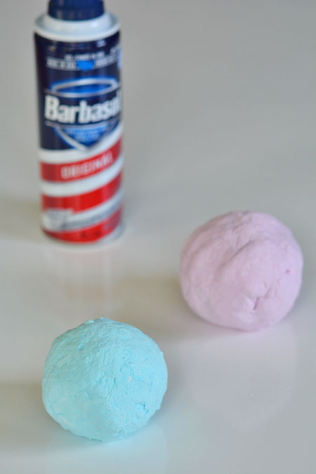 This EASY shaving cream play dough is so much fun! The texture is silky smooth and it only needs two ingredients!