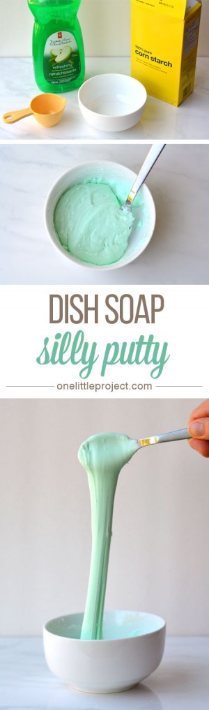 silly putty recipe with dish soap and a different one