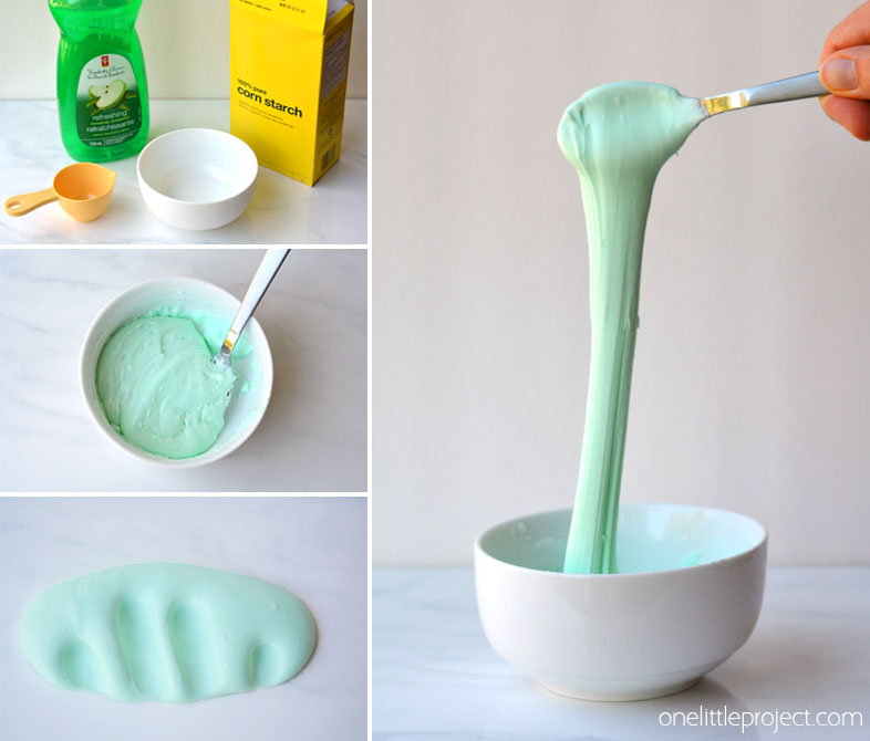 This dish soap silly putty is so EASY! You can whip up a batch in less than 5 minutes using two simple ingredients you likely have in your kitchen already.