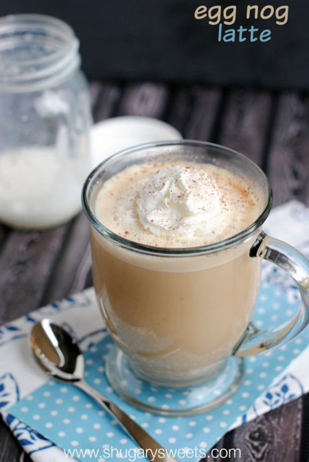 50+ Homemade Starbucks Recipes - EggNog Latte