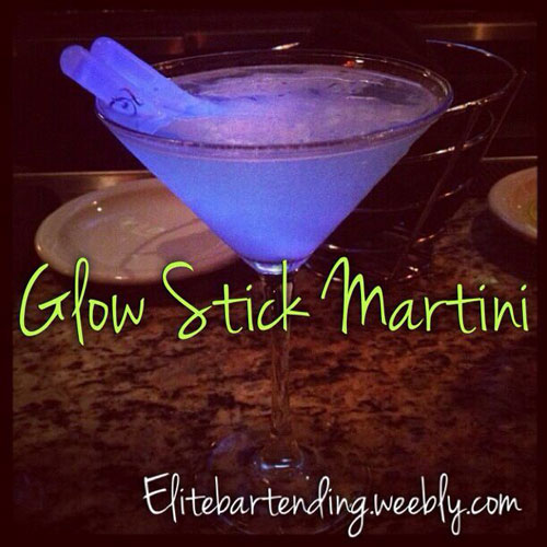 50+ Glow Stick Ideas - Glow Stick Martini Garnish