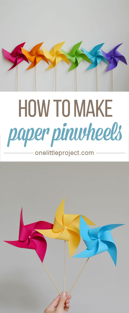 How to make paper pinwheels