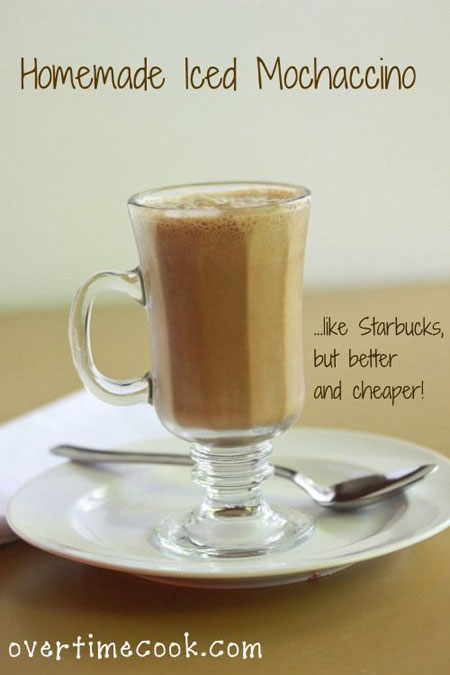 50+ Homemade Starbucks Recipes - Iced Mochaccino