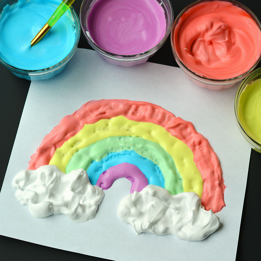 How To Make Puffy Paint Puffy Paint Recipe One Little Project