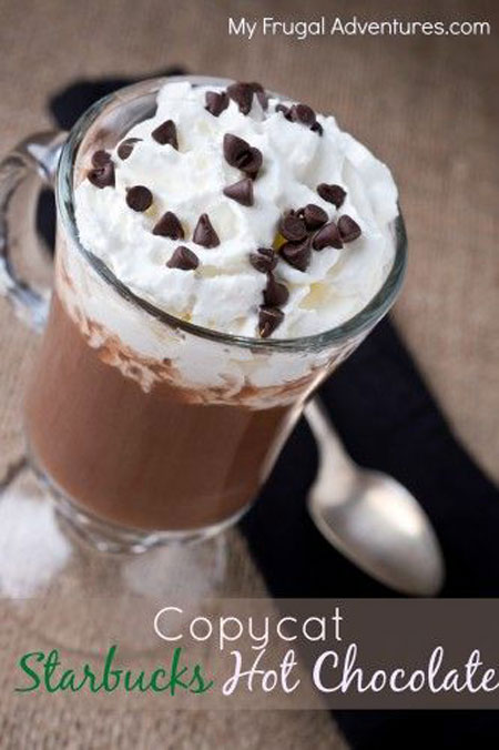 50+ Homemade Starbucks Recipes - Starbucks Hot Chocolate