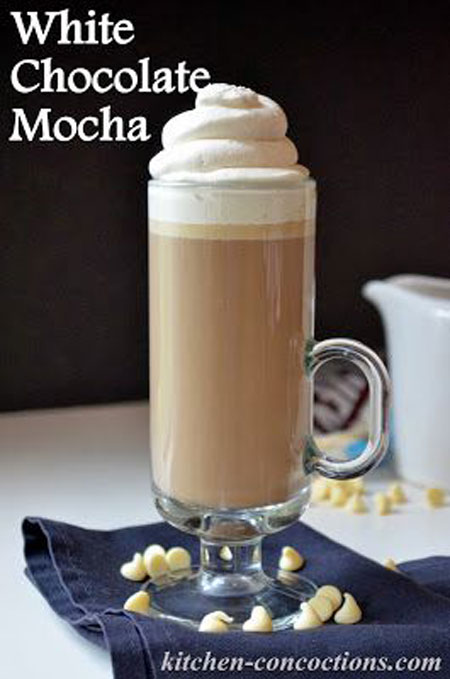 50+ Homemade Starbucks Recipes - Starbucks White Chocolate Mocha
