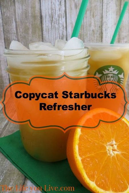 50+ Homemade Starbucks Recipes - Valencia Orange Refresher Recipe