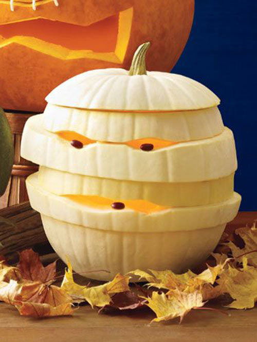 Pumpkin Carving Hacks - Mummy Pumpkin