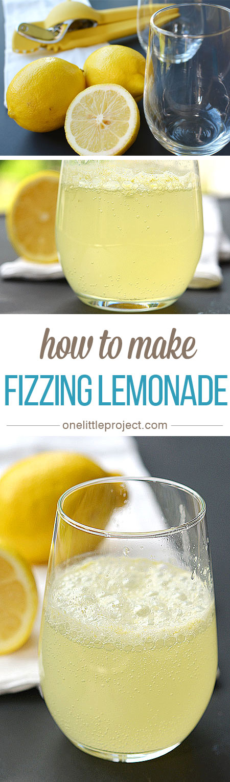 This fizzing lemonade is a great experiment to teach kids about chemical reactions. Teach them about acids and bases AND make your own carbonated drinks!