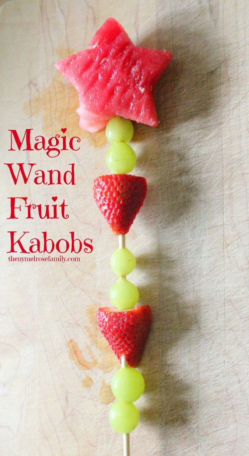 50+ Food on a Stick Lunch Ideas - Magic Wand Fruit Kabobs