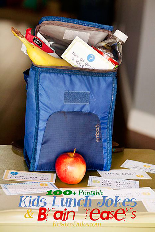 Lunch Box Hacks - Printable Kids Lunch Jokes and Brain Teasers