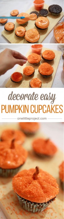 Decorate Easy Pumpkin Cupcakes