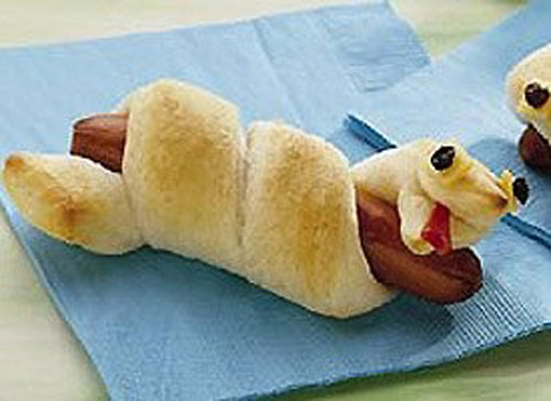 Non-Sandwich Lunch Ideas - Silly Snake Dogs