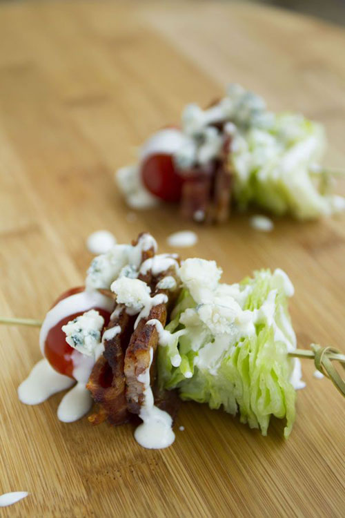 50+ Food on a Stick Lunch Ideas - Wedge Salad on a Stick