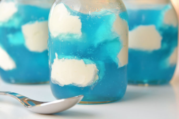 Sky Jello with Fluffy Clouds