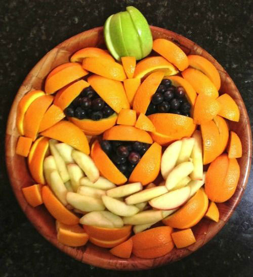 Halloween Food Ideas - Fruit Platter Jack-O-Lantern