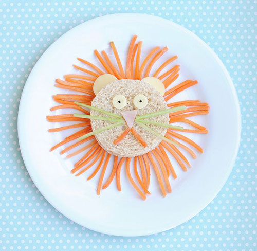 50+ Kids Food Art Lunches - Lion Food Art