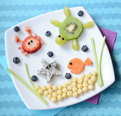 50+ Kids Food Art Lunches - Under The Sea Snack