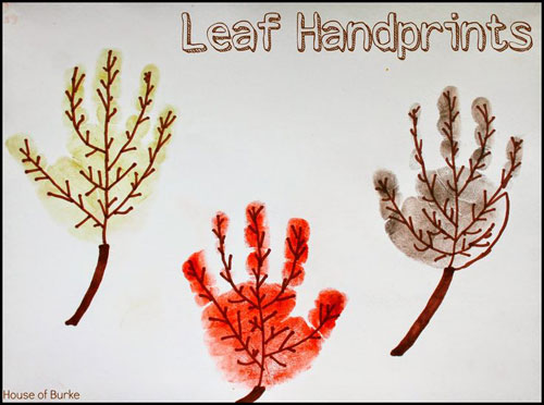 Fall Crafts for Kids - Leaf Handprints