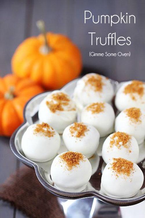 50+ Best Pumpkin Recipes - Pumpkin Cream Cheese Truffles