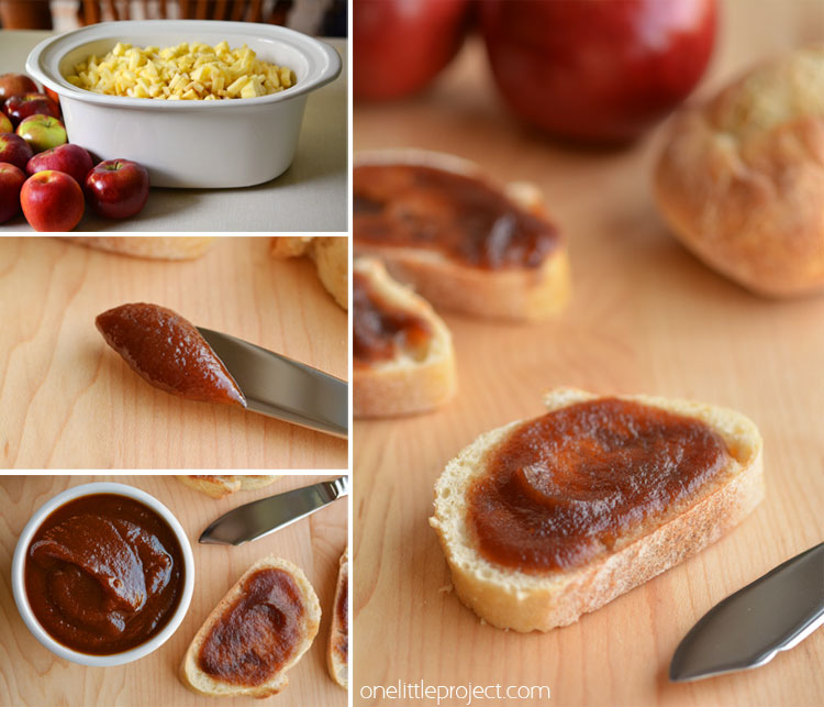 This recipe for slow cooker apple butter is incredibly easy and tastes AMAZING! The hardest part is peeling the apples and waiting for it to finish cooking!