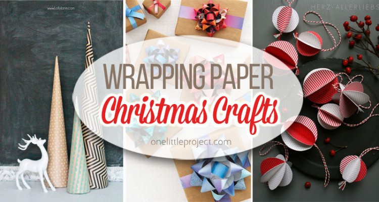 Christmas crafts made with wrapping paper