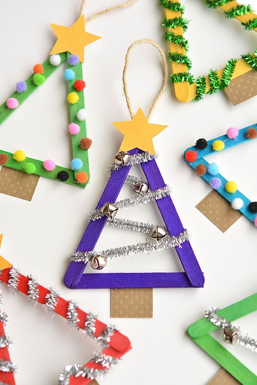 Christmas Ornaments DIY - Popsicle Stick Christmas Tree
