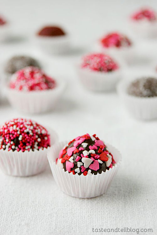 44 Sweet Valentine's Day Treats - Raspberry Surprise Chocolate Truffles