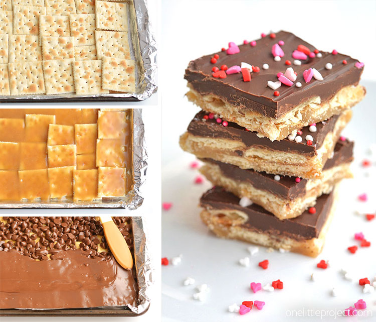 This saltine cracker toffee is incredibly addictive! It's so simple to make but it tastes amazing!! You NEED to try these!!