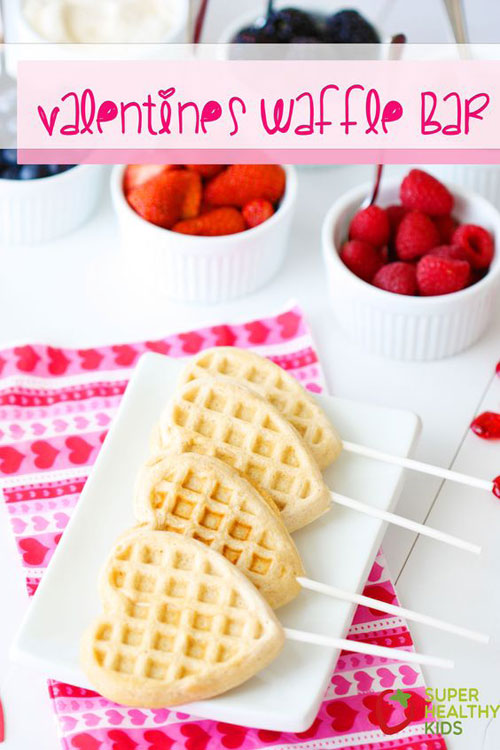 30+ Healthy Valentine's Day Food Ideas - Valentine's Waffle Bar