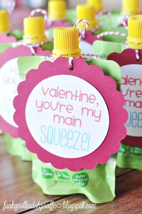 40+ Cute Valentine Ideas for Kids - You're My Main Squeeze Printable