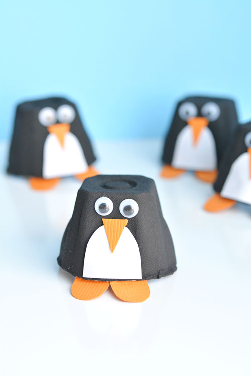 Egg Carton Penguin Craft